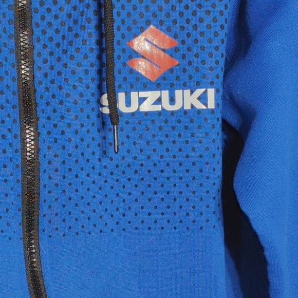 Suzuki Motorcycle sz L Blue Hoodie - Picture 2 of 5